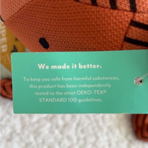 Pillowfort Plush Milestone You're A Super Star Tiger Pillow NWT - Picture 10 of 10